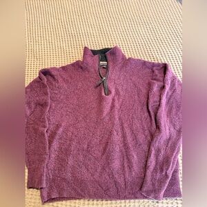 Robert Talbott Burgundy Zip-Up Sweater